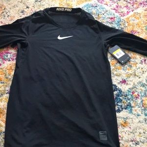 Black shirt for exercising